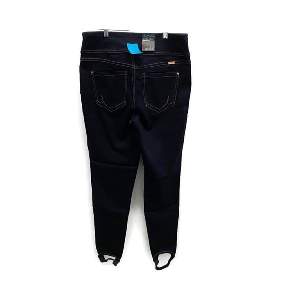 INC Blue Hi-Waisted "Stirrup Pull-On Denim" Jeans - Picture 2 of 3